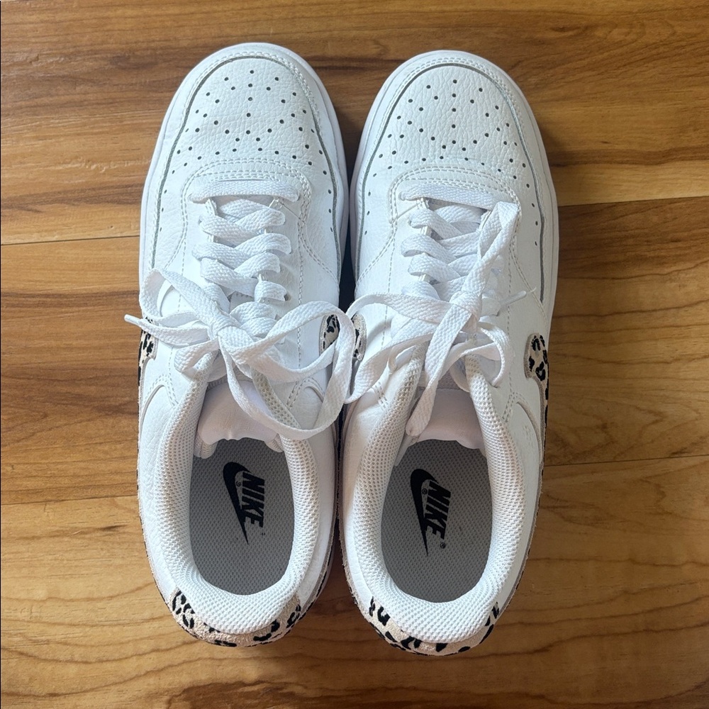 Nike Women’s White Sneakers with Leopard Accent - Picture 6 of 9